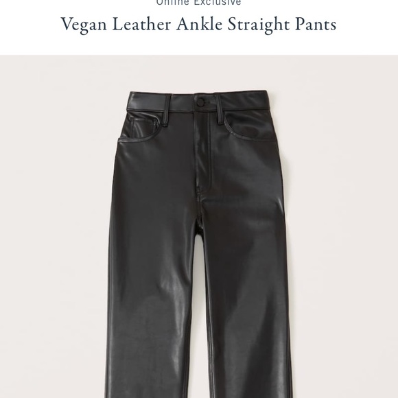 Abercrombie & Fitch Pants - Abercrombie vegan leather ankle straight pants